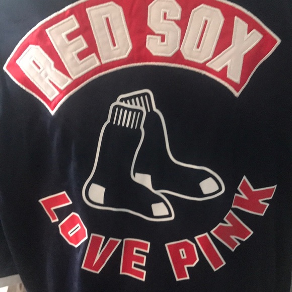 EUC VS PINK LACE UP BOSTON RED SOX SHIRT - Picture 6 of 7